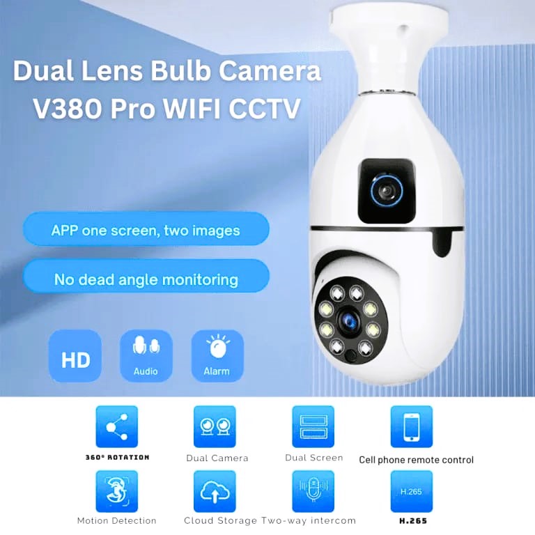 Bulb Camera Dual Lens