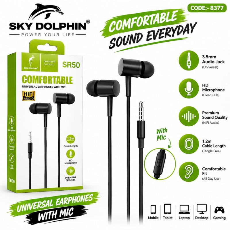 Universal Earphone With Mic